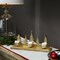 Northlight Pine Tree Quintet Christmas Metal Tealight Holder - 13" - Gold